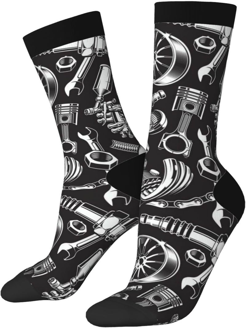 Poream Novelty Funny Crew Socks, Cool Breathable Dress Socks Gift For Men Women - Image 1